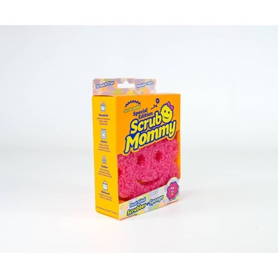 Scrub Daddy Scrub Mommy Power Flower Dual-Sided Scrubber + Sponge - Pink: Foam Material, Cleaning Tools Accessory, 1.63" Depth