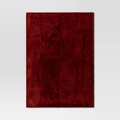 50"x70" Oversized Primalush Throw Blanket Red - Threshold: Soft, Plush, Machine Washable