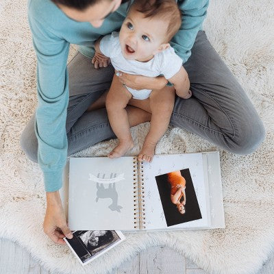 Pearhead Square Baby Memory Book - Woodland Print: Hardcover Family Relationships Book