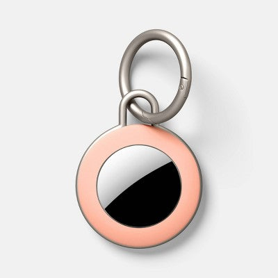 AirTag Silicone Holder - heyday Peach Orange: Carabiner Attachment
