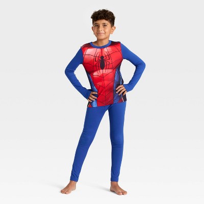 Boys' Spider-Man Thermal Underwear Set - Blue XS