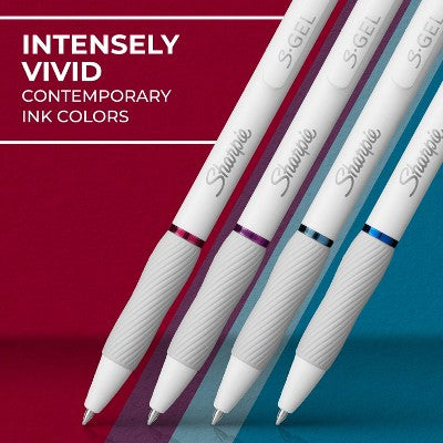 Sharpie 4pk S-Gel Pens White Barrel 0.7mm Berry Pink Ink