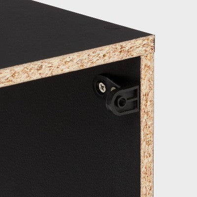 11" 12-Cube Book Shelf Black - Brightroom (LOCAL PICKUP ONLY)