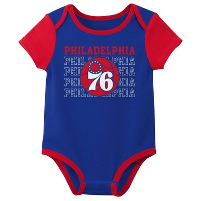 NBA Philadelphia 76ers Infant 3pk Bodysuit Set - 6-9 Months