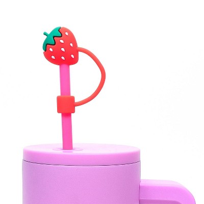 Reusable Straw and Topper Set Strawberry