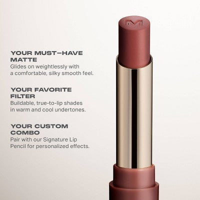 Morphe Lip Filter Hyproplump Soft Matte Lipstick - Ballet - 2.3g: Vegan, Nourishing, Cream Formula, Single Container