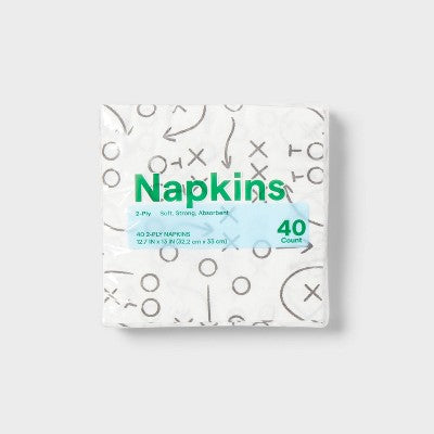 Printed Playbook 2-Ply Napkins - 40ct