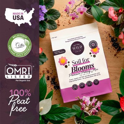 WE THE WILD Soil for Blooms Premium Organic Bloom-Boosting Potting Mix For Flowers 6 qt