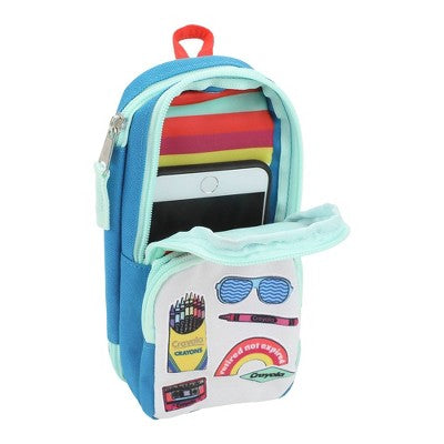 Crayola Color Rewind Striped Triple Zip Pencil Pouch