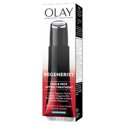 Olay Regenerist Lifting & Sculpting Face, Neck, Decollete Treatment, Triple Collagen Peptide with NAD+ - Fragrance-Free - 1.7 fl oz