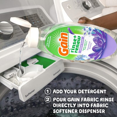 Gain Rinse + Renew Fabric Rinse - Dewdrop Dream - Rinse Out Odors - 48 fl oz