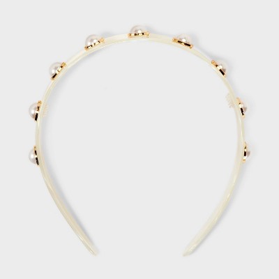 Headband with Pearls - A New Day White