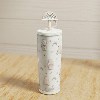 Zak Designs 25oz Care Bears Double-Wall Plastic Straw Tumbler