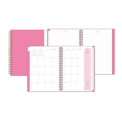 Rhi James for Blue Sky Weekly/Monthly Planner Notes (15 Month) Wirebound 5.875"x8.625" Solid - Pink