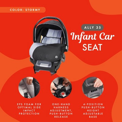 Baby Trend Ally Newborn Baby Infant Car Seat Carrier Travel System with Harness and Extra Cozy Cover for Babies Up to 35 Pounds, Stormy (LOCAL PICKUP ONLY)