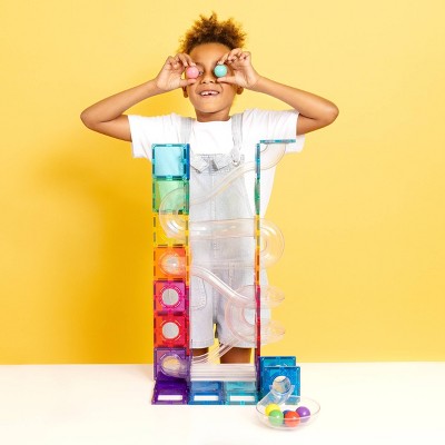 CONNETIX Magnetic Tiles Bright Ball Run Pack : 122pc