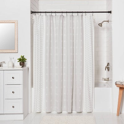 72" Dual Mount Cast Style Finial Shower Curtain Rod Black - Threshold: Adjustable, No-Drill, Easy Install, 46" to 72" Length (LOCAL PICKUP ONLY)