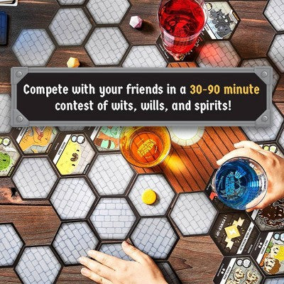 Rollacrit Heroes of Barcadia Base Game Board Game: Creative Thinking Party Game for 2-6 Players, Includes Tokens & Tiles