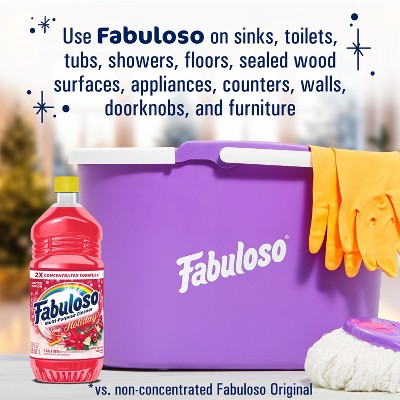 Fabuloso Limited Edition Winter Berry Multi-Purpose Cleaner, 2X Concentrated Formula, Floor Cleaner - 33.8 fl oz Bottle