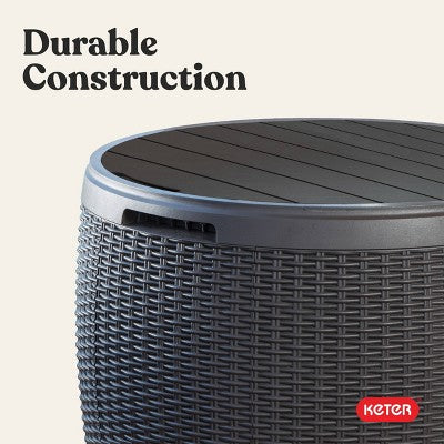 Keter 37gal Circa Wood Deck Box Brown (LOCAL PICKUP ONLY)