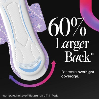 Kotex Maxi Overnight Pads - 39ct