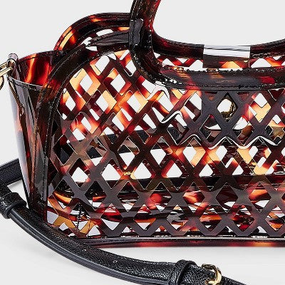 Jelly Mini Cage Tote Crossbody Bag - A New Day Brown
