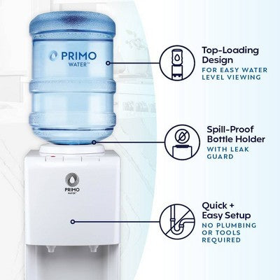 Primo Water Dispenser: Freestanding Electric, Hot & Cold, 135.26 Volume, Energy Star Certified, 1-Year Warranty (LOCAL PICKUP ONLY)