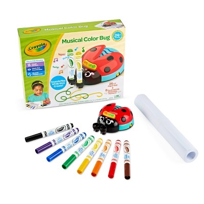 Crayola Musical Bug Drawing and Coloring Kit: Art & Craft Activity for 2 Years & Up, Includes Paper & Markers