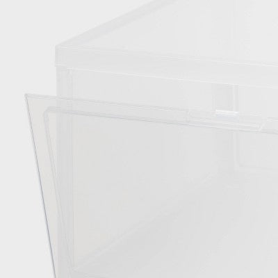 Stackable Large Bin Front Opening Clear - Brightroom: Transparent Utility Storage, 19 Volume, Stackable