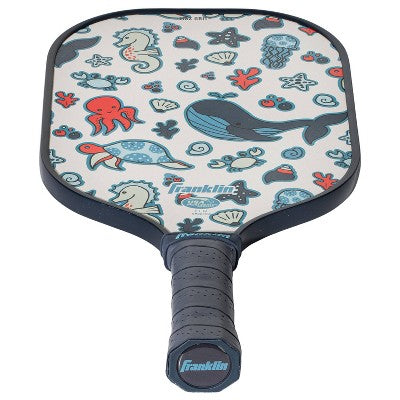 Franklin Sports Youth Paddle - Sea Creature Graphic: Fiberglass Construction Racquet