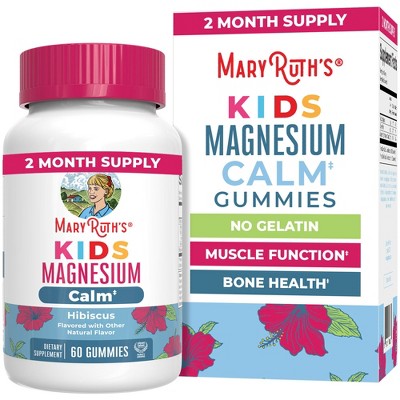 MaryRuth's Kids Magnesium Calm Gummies, Hibiscus, 60 ct