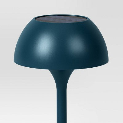 Solar and Rechargeable USB LED Outdoor Table Lamp Teal Blue - Threshold