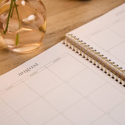 Happy Brands Organized July 2025 - June 2026 Weekly/Monthly Planner 9.37"x11.12" Multicolor Cool Brights