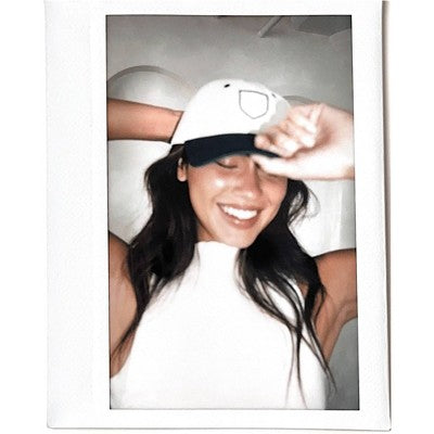 Go Sports Hat - Frasier Sterling Cream/Navy/Pink: Adjustable Cotton Baseball Cap