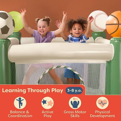 B. toys Game Day Bounce House - 6 foot Inflatable Sports Bouncy Castle for Kids (LOCAL PICKUP ONLY)