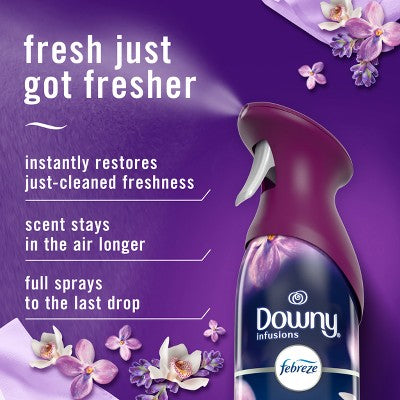 Febreze Downy Infusions Calm Air Mist - Lavender & Vanilla Bean - 8.1oz: Aerosol, Dye-Free, Phthalate-Free