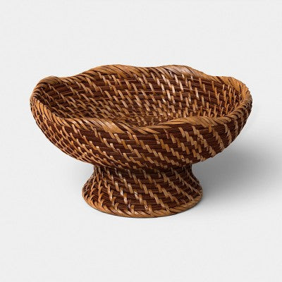 Rattan Fruit Bowl Dark Walnut - Threshold