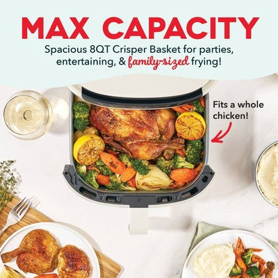 Dash 8qt Tasti Crisp Pro Max Air Fryer Cream (LOCAL PICKUP ONLY)