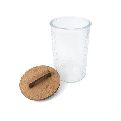 Tall Hammered Cannister Clear - Bullseye's Playground