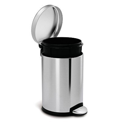 simplehuman 4.5L Round Step Trash Can Brushed Stainless Steel