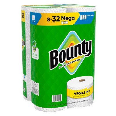Bounty Select-A-Size White Paper Towels - 8 Mega Rolls (LOCAL PICKUP ONLY)