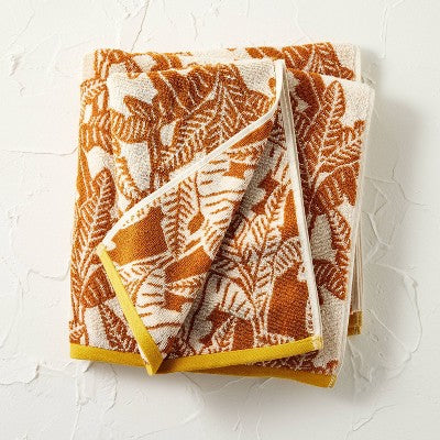 2pc Paradise Bath and Hand Towel Set Rust - Opalhouse designed with Jungalow: Cotton Terry, Midweight, Reversible