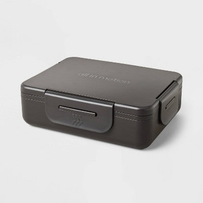 Adult Bento Boxes - All In Motion Black: Recycled Polypropylene Latch Closure