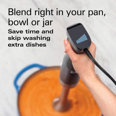 Hamilton Beach Professional Variable Speed Hand Blender 59750: 6-Speed Immersion Stick, Dishwasher-Safe, 225W Silver