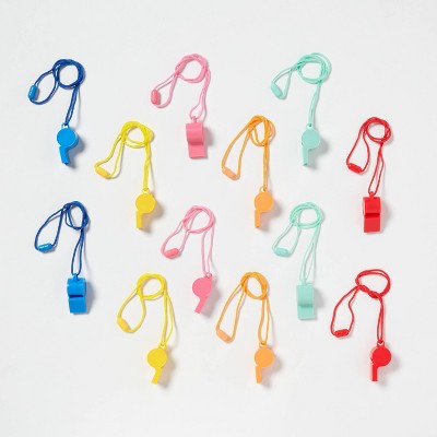 12ct Party Favor Whistles - Spritz: Multicolor Kids' Goodies Bag Toys for All Occasions, Fairy & Princess Themes