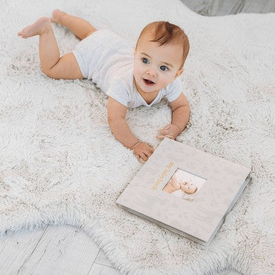 Pearhead Square Baby Memory Book - Woodland Print: Hardcover Family Relationships Book