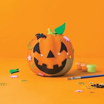 Halloween Craft Embellished Paper Mache Pumpkin Painting Kit - Mondo Llama