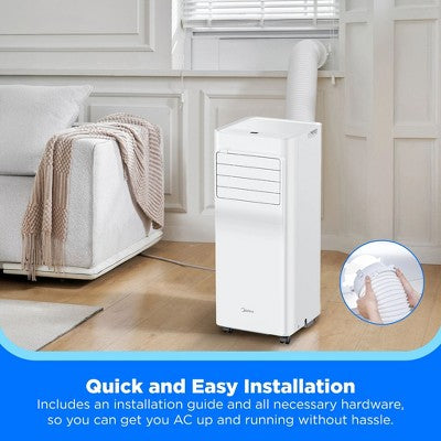 Midea 7,000 BTU DOE Smart Portable Air Conditioner, For Spaces Up to 300 sq. ft., White (LOCAL PICKUP ONLY)