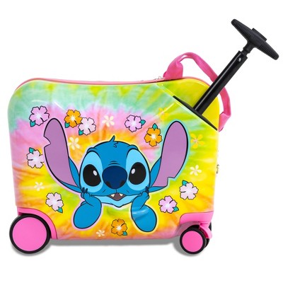 Disney Stitch Checked Hardside Ride on Luggage - Stitch