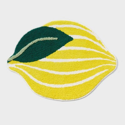 Lemon Shaped Machine Washable Non-Slip Bath Rug Yellow - Room Essentials (LOCAL PICKUP ONLY)